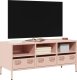 vidaXL Szafka RTV, różowa, 101,5x39x43,5 cm, stal walcowana na zimno 1