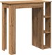 vidaXL Stolik barowy z półkami, dąb artisan, 102x50x103,5 cm 6