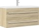 vidaXL Szafka pod umywalkę, dąb sonoma, 100x38,5x48 cm, płyta wiórowa 1