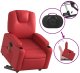 vidaXL Podnoszony fotel masujący, rozkładany, czerwony, ekoskóra 6