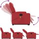 vidaXL Podnoszony fotel masujący, rozkładany, czerwony, ekoskóra 7