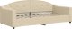vidaXL Sofa z materacem do spania, kremowa, 90x200 cm, tkanina 3