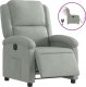 vidaXL Elektryczny fotel rozkładany, jasnoszary, obity aksamitem 2