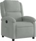 vidaXL Elektryczny fotel rozkładany, jasnoszary, obity aksamitem 3