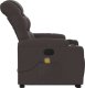 vidaXL Podnoszony fotel masujący, rozkładany, ciemnobrązowy, tkanina 9