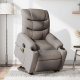vidaXL Podnoszony fotel masujący, rozkładany, kolor taupe, tkanina 1