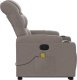 vidaXL Podnoszony fotel masujący, rozkładany, kolor taupe, tkanina 10