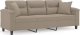 vidaXL 3-osobowa sofa z poduszkami, kolor taupe, 180 cm, mikrofibra 2
