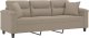vidaXL 3-osobowa sofa z poduszkami, kolor taupe, 180 cm, mikrofibra 3