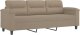 vidaXL 3-osobowa sofa z poduszkami, kolor taupe, 180 cm, mikrofibra 4
