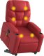 vidaXL Podnoszony fotel masujący, rozkładany, czerwony 3
