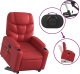 vidaXL Podnoszony fotel masujący, rozkładany, czerwony 6