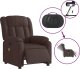 vidaXL Rozkładany fotel masujący, elektryczny, ciemny brąz, tkanina 6