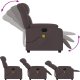 vidaXL Rozkładany fotel masujący, elektryczny, ciemny brąz, tkanina 7