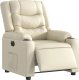 vidaXL Elektryczny fotel rozkładany, kremowy, obity sztuczną skórą 4