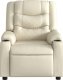 vidaXL Elektryczny fotel rozkładany, kremowy, obity sztuczną skórą 9