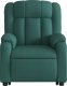 vidaXL Podnoszony fotel masujący, rozkładany, ciemnozielony, tkanina 8