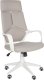 Krzesło biurowe Beliani Krzesło biurowe regulowane beżowoszare z białym DELIGHT 1