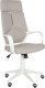 Krzesło biurowe Beliani Krzesło biurowe regulowane beżowoszare z białym DELIGHT 4