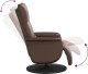 vidaXL Rozkładany fotel masujący z podnóżkiem, brązowy, sztuczna skóra 2