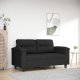 vidaXL Sofa 2-osobowa, czarna, 120 cm, tapicerowana mikrofibrą 1