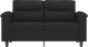 vidaXL Sofa 2-osobowa, czarna, 120 cm, tapicerowana mikrofibrą 2