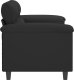 vidaXL Sofa 2-osobowa, czarna, 120 cm, tapicerowana mikrofibrą 3