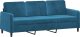 vidaXL Sofa 3-osobowa, niebieski, 180 cm, tapicerowana aksamitem 2