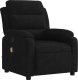 vidaXL Rozkładany fotel masujący, czarny, obity aksamitem 3