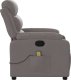 vidaXL Rozkładany fotel masujący, taupe, obity tkaniną 8