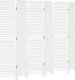 vidaXL Parawan pokojowy, 6-panelowy, biały, lite drewno paulowni 2
