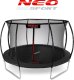 Trampolina ogrodowa Neo-Sport NeoSport Trampolina ogrodowa profilowana 12ft/374cm z siatką wewnętrzną 4