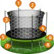 Trampolina ogrodowa Neo-Sport NeoSport Trampolina ogrodowa 8ft/252cm z siatką wewnętrzną i drabinką 13
