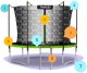 Trampolina ogrodowa Neo-Sport NeoSport Trampolina ogrodowa 8ft/252cm z siatką wewnętrzną i drabinką 6