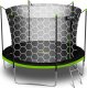 Trampolina ogrodowa Neo-Sport NeoSport Trampolina ogrodowa 8ft/252cm z siatką wewnętrzną i drabinką 3