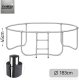 Trampolina ogrodowa Neo-Sport NeoSport Trampolina ogrodowa 6ft/183cm z siatką wewnętrzną i drabinką 12