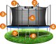 Trampolina ogrodowa Neo-Sport NeoSport Trampolina ogrodowa 12ft/374cm z siatką wewnętrzną i drabinką 11