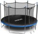 Trampolina ogrodowa Neo-Sport NeoSport Trampolina ogrodowa 12ft/374cm z siatką wewnętrzną i drabinką 3