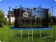 Trampolina ogrodowa Neo-Sport NeoSport Trampolina ogrodowa 12ft/374cm z siatką wewnętrzną i drabinką 8