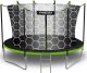 Trampolina ogrodowa Neo-Sport NeoSport Trampolina ogrodowa 12ft/374cm z siatką wewnętrzną i drabinką 1