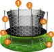Trampolina ogrodowa Neo-Sport NeoSport Trampolina ogrodowa 12ft/374cm z siatką wewnętrzną i drabinką 5