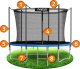 Trampolina ogrodowa Neo-Sport NeoSport Trampolina ogrodowa 10ft/312cm z siatką wewnętrzną i drabinką 11