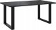 Selsey Stół Brooklyn 160x90 cm czarny połysk z czarnymi nogami w kształcie U 1