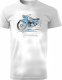 Topslang Koszulka z motocyklem na motor Pannonia panonia męska biała REGULAR M 1