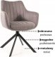 Signal Krzesło tapicerowane AZALIA Brego szare 10