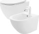 Miska WC Rea Zestaw Misa WC Carlo Mini Rimless Flat + Bidet Carlo Mini 1