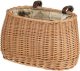 WickerPL akcesoria rowerowe KOSZ NA ROWER z paskami skórzanymi i OBSZYCIEM 35x17 H19 CM 1