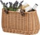 WickerPL akcesoria rowerowe KOSZ NA ROWER z paskami skórzanymi i OBSZYCIEM 35x17 H19 CM 11