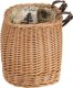 WickerPL akcesoria rowerowe KOSZ NA ROWER z paskami skórzanymi i OBSZYCIEM 35x17 H19 CM 6