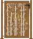 vidaXL vidaXL Furtka ogrodowa, 105x130 cm, stal kortenowska, motyw bambusa 3